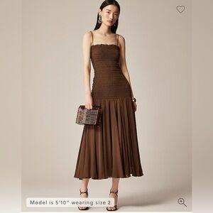 J.CREW Collection smocked chiffon dress - Size 0